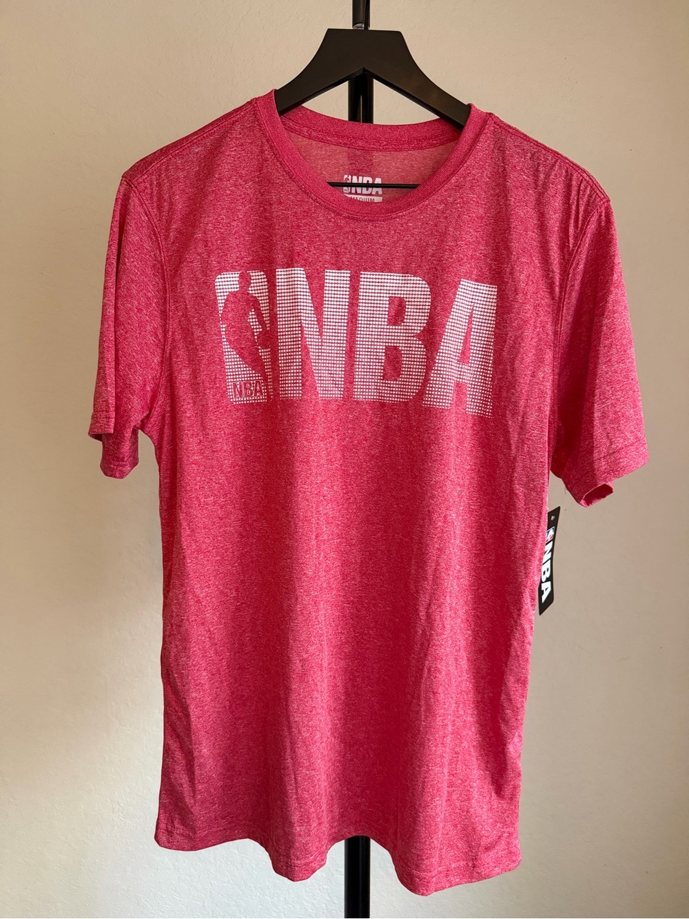 NBA Pink Heather Logo Short Sleeve Tee